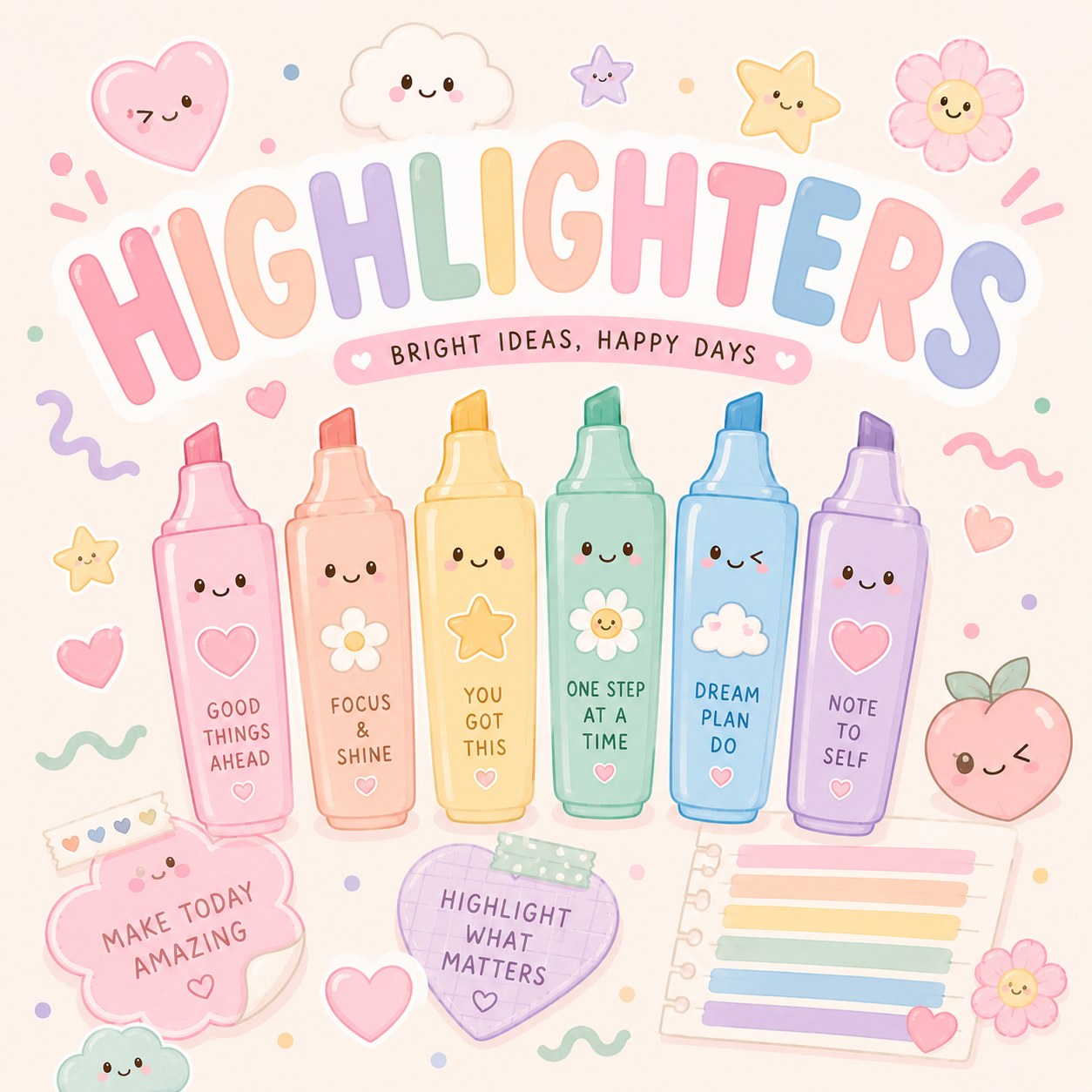 Highlighters & Page Clips