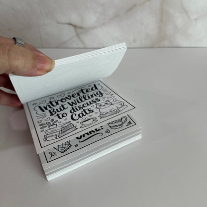 Funny Sarcastic Adult Coloring Book, Mini Coloring Book, Snarky Gift, Cute Kawaii Coloring Book