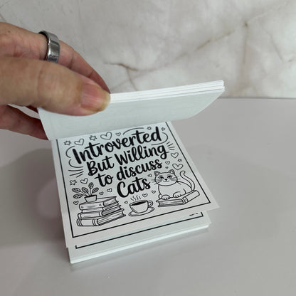 Funny Sarcastic Adult Coloring Book, Mini Coloring Book, Snarky Gift, Cute Kawaii Coloring Book