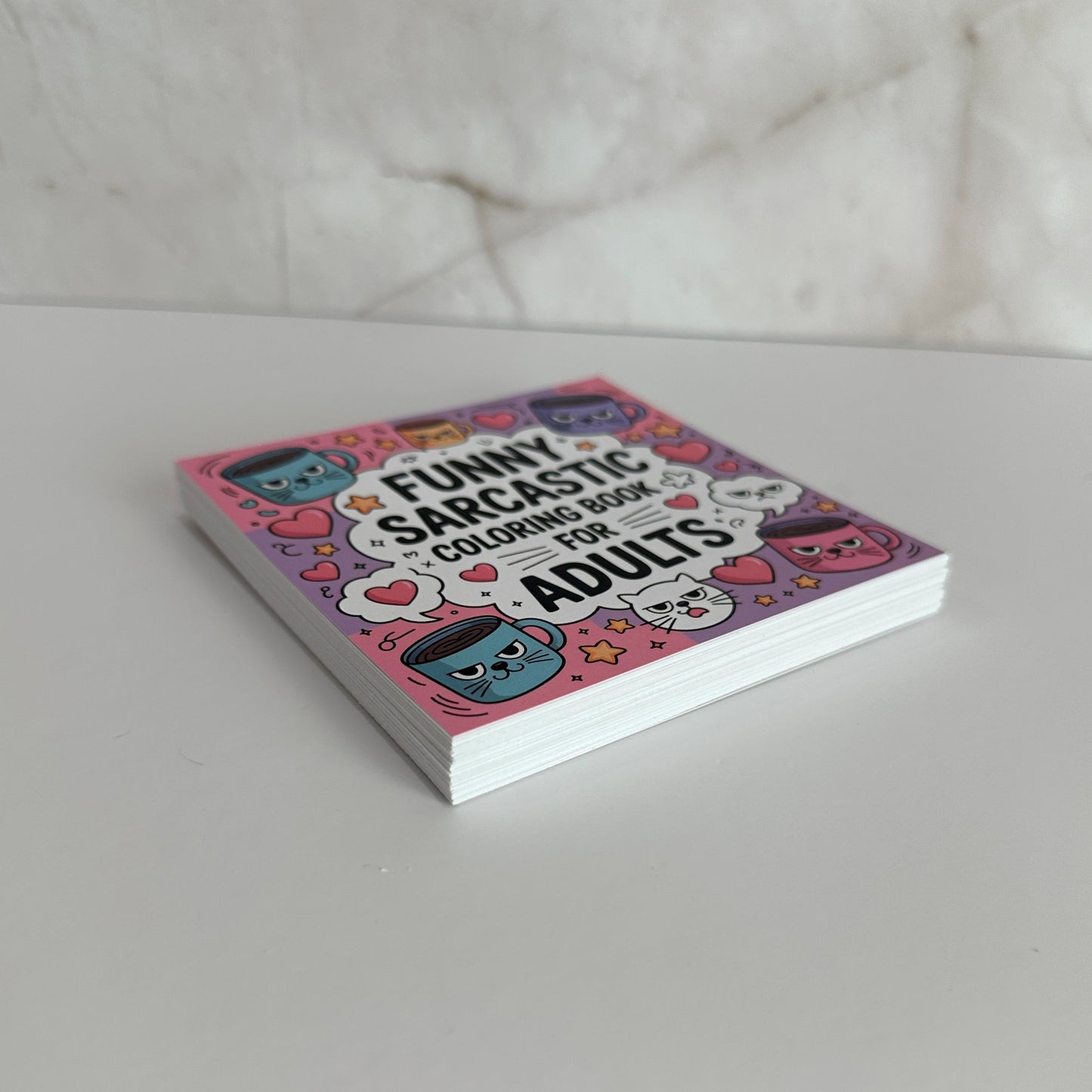 Funny Sarcastic Adult Coloring Book, Mini Coloring Book, Snarky Gift, Cute Kawaii Coloring Book