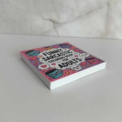 Funny Sarcastic Adult Coloring Book, Mini Coloring Book, Snarky Gift, Cute Kawaii Coloring Book