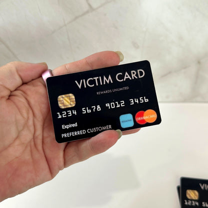 Funny fake credit card prank gag gift card with sarcastic novelty design for white elephant gift exchanges, office pranks, stocking stuffers and playful gifts