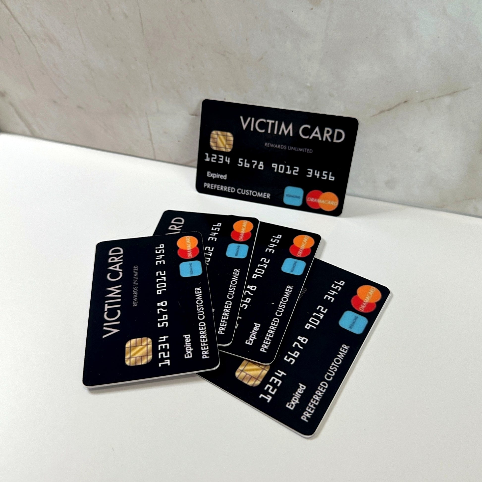 Funny fake credit card prank gag gift card with sarcastic novelty design for white elephant gift exchanges, office pranks, stocking stuffers and playful gifts