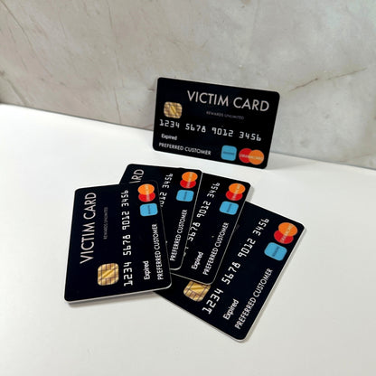 Funny fake credit card prank gag gift card with sarcastic novelty design for white elephant gift exchanges, office pranks, stocking stuffers and playful gifts